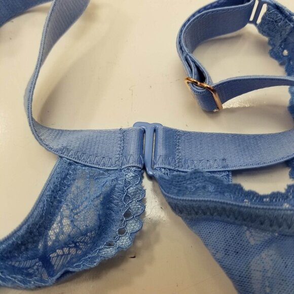 INC International Concept Women's Lace Halter Back Bralette Yacht Blue Sz 1X-NWT - Picture 9 of 10
